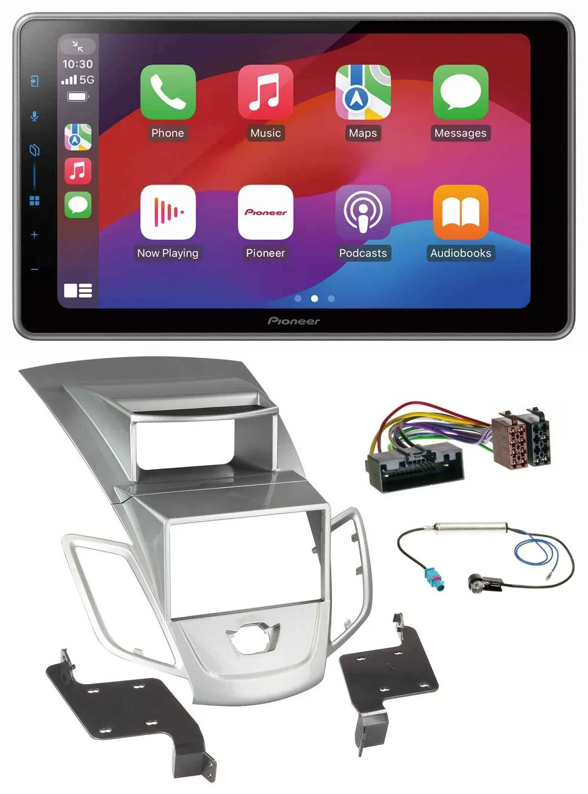 Pioneer MP3 USB DAB Bluetooth 2DIN Autoradio für Ford Fiesta 2010-17 Display sil