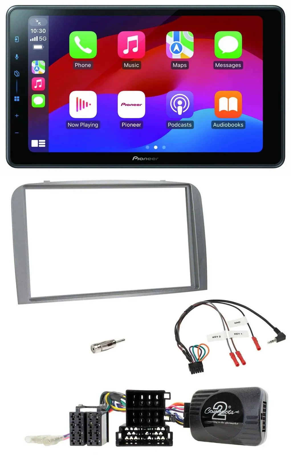 Pioneer Bluetooth 2DIN USB Lenkrad DAB Autoradio für Alfa Romeo 147 GT 2007-2010