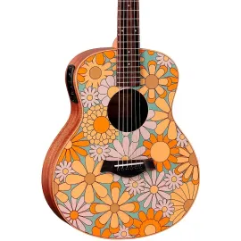 Taylor GS Minie Special Edition AcousticElectric Guitar  Floral Blue