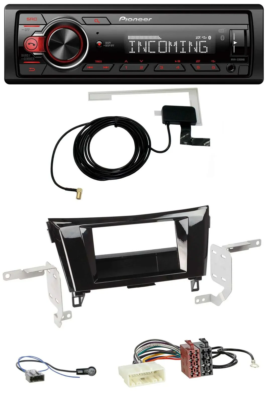 Pioneer USB MP3 DAB Bluetooth Autoradio für Nissan Qashqai X-Trail ab 2014