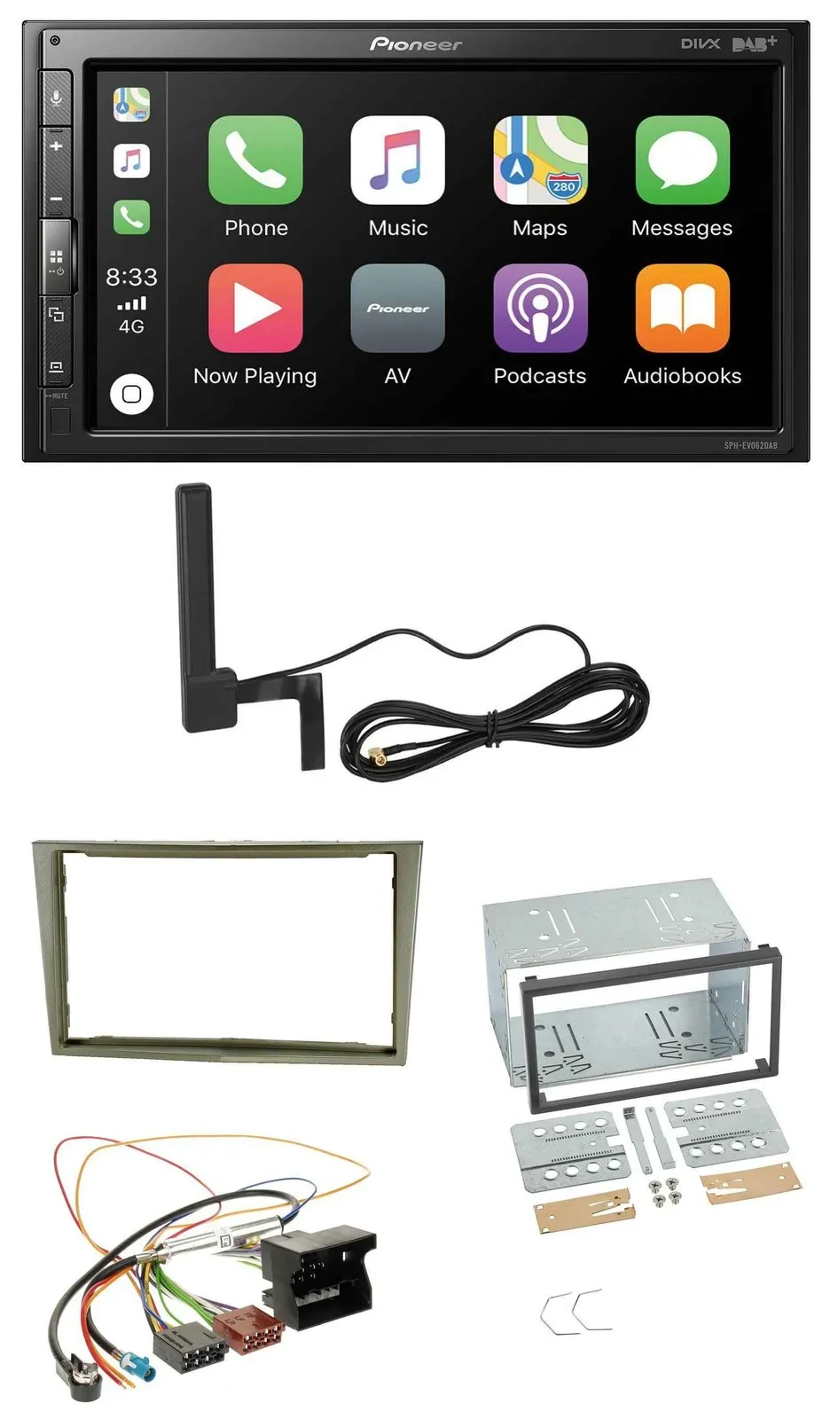 Pioneer USB 2DIN Bluetooth DAB MP3 Autoradio für Opel Corsa D Astra H Zafira B s