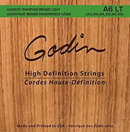 Струны для акустической гитары Godin 008995 12-53, бронза фосфорная