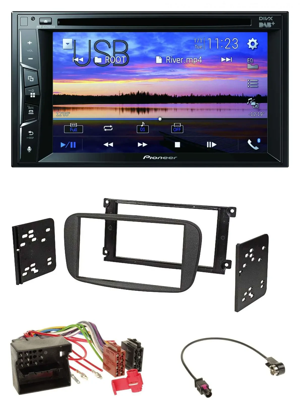Pioneer Bluetooth 2DIN USB DVD DAB MP3 Autoradio für Ford S-Max ab 2007 Mondeo s