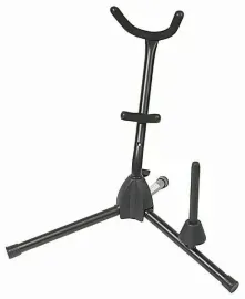 Stageline SAX-30 Black Tubular Saxophone/Sax Stand with Clarinet/Flute Peg