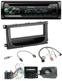 Pioneer USB MP3 DAB Lenkrad CD Autoradio für Ford C-Max Focus Can 07-10 Galaxy A