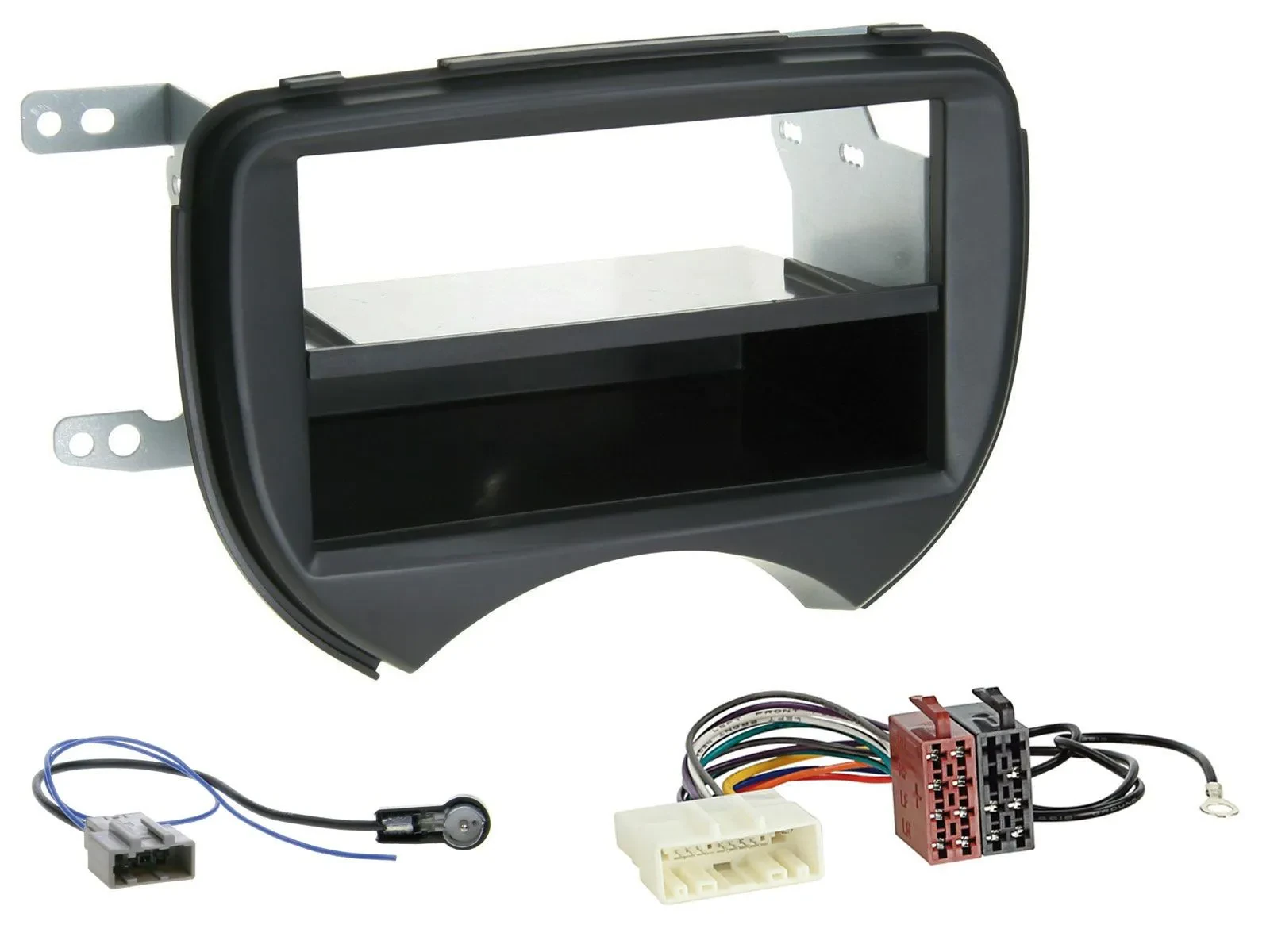 Radioeinbauset DIN Autoradio für Nissan Micra K13 10-13 schwarz