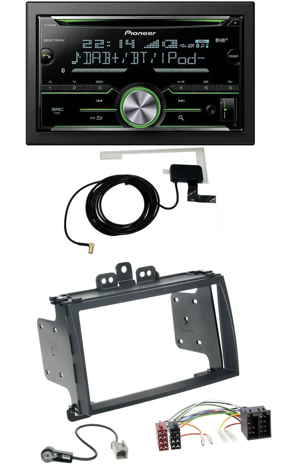Автомагнитола для Hyundai i20 (2009–2012) Pioneer 2DIN CD/USB/MP3 Bluetooth DAB, черный