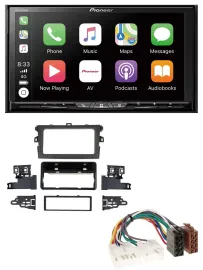 Pioneer 2DIN MP3 USB DAB DVD Bluetooth Autoradio für Toyota Corolla 2009-2013 si