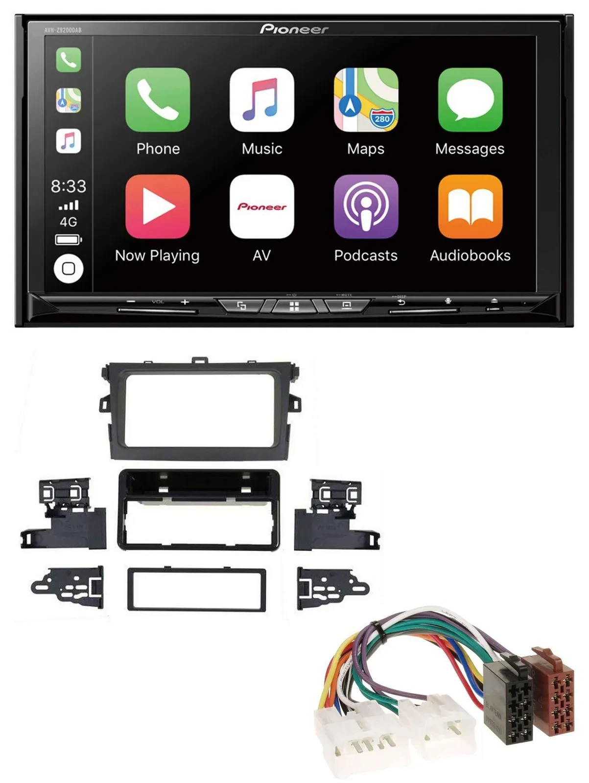 Pioneer 2DIN MP3 USB DAB DVD Bluetooth Autoradio für Toyota Corolla 2009-2013 si