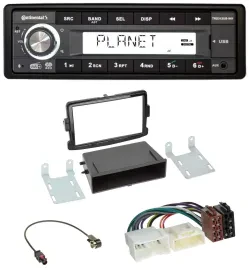 Continental USB 1DIN AUX DAB MP3 Autoradio für Dacia Lodgy Sandero Opel Vivaro