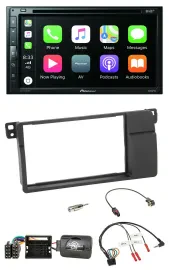 Pioneer DVD 2DIN Lenkrad DAB Bluetooth USB Autoradio für BMW 3er E46 00-06 Quadl
