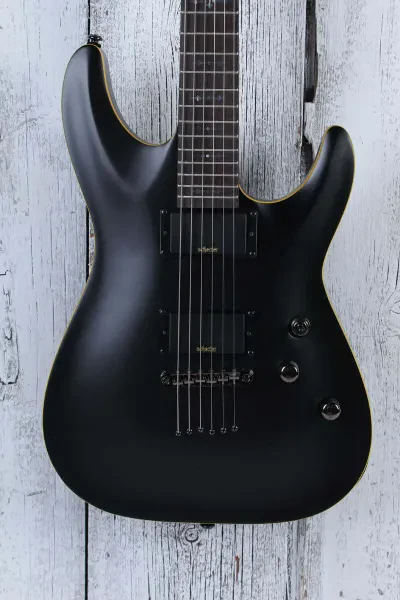 Schecter Demon-6 Solid Body Electric Guitar Aged Black Satin Finish