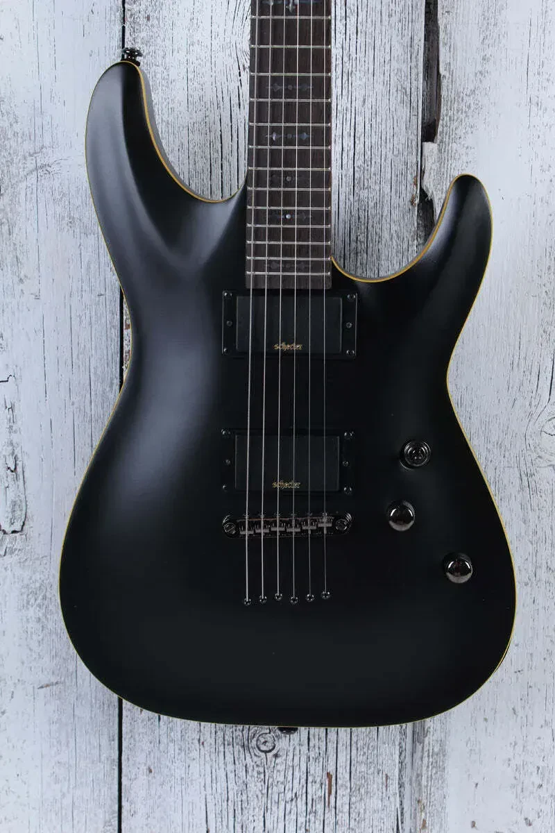 Б/У Электрогитара Schecter Demon-6, 24 лада, 2 активных хамбакера, мензура 25.5", цвет Aged Black Satin