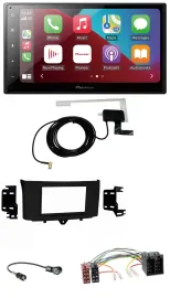Pioneer USB Bluetooth DAB MP3 2DIN Autoradio für Smart ForTwo 10-15 ISO Profiver
