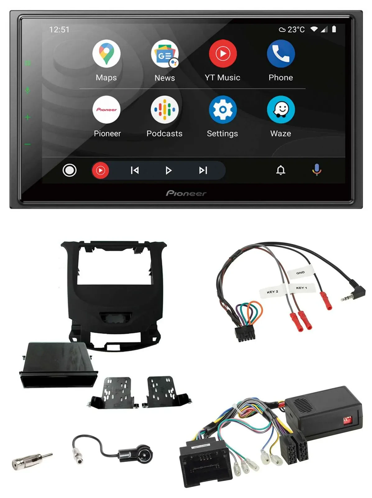 Pioneer USB 2DIN DAB Lenkrad Bluetooth Autoradio für Chevrolet Cruze ab 2016 kla