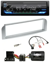 JVC Bluetooth DAB USB Lenkrad Autoradio für Alfa 147 GT silbergrau