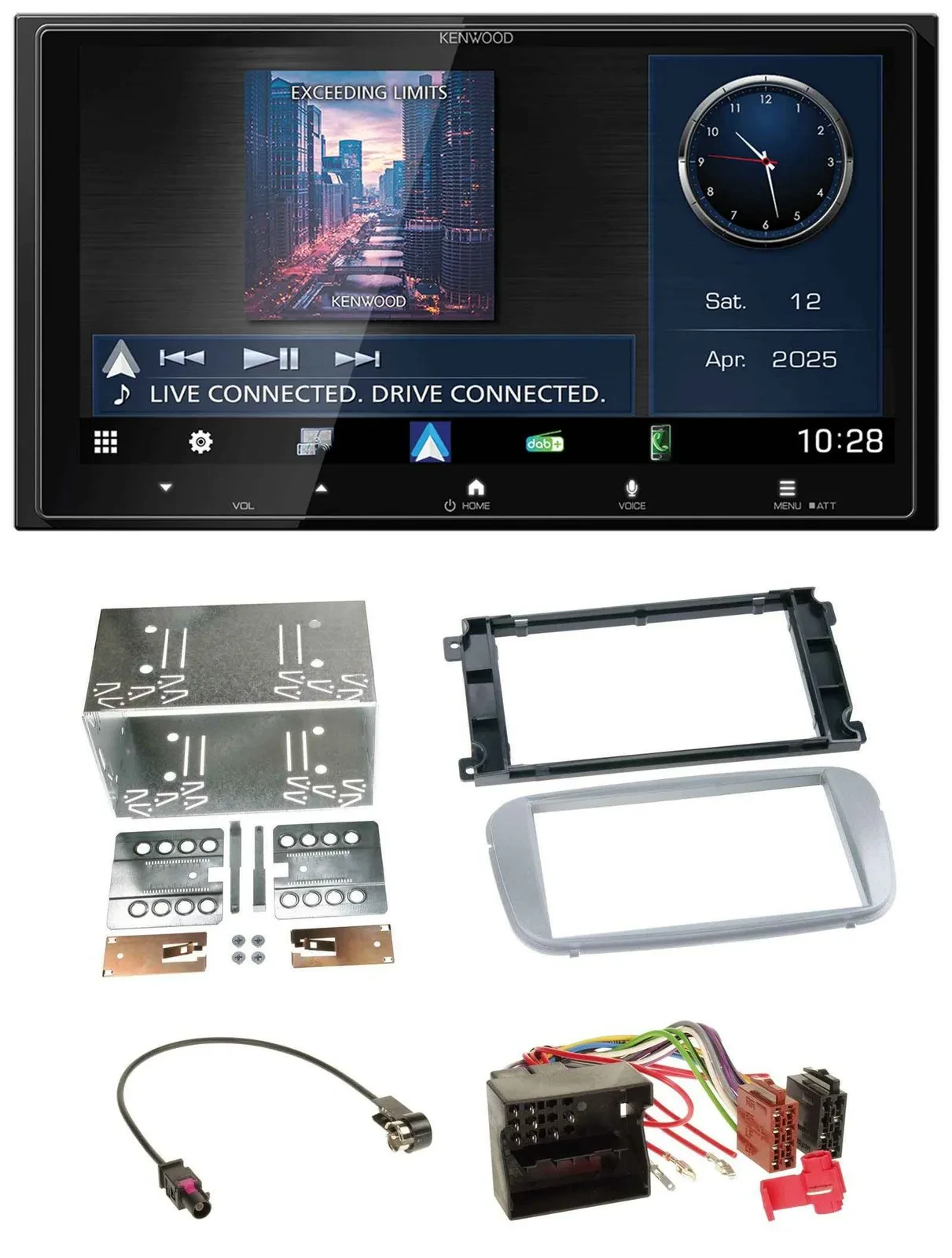 Kenwood Bluetooth 2DIN USB DAB MP3 Autoradio für Ford Mondeo 2007-2014 S-Max Pro