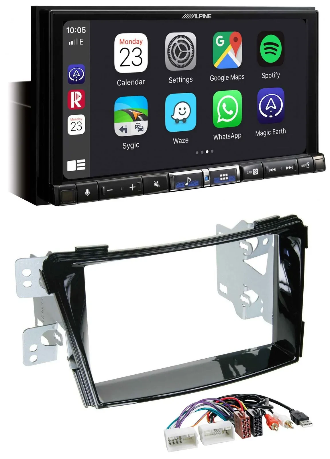 Alpine 2DIN DAB USB MP3 Bluetooth Autoradio für Hyundai i40 ab 11 VF Klavierlack