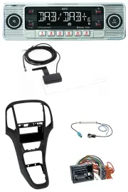 Dietz Bluetooth USB MP3 DAB Autoradio für Opel Astra J ab 2009 Perl schwarz