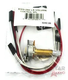 EMG 25k Solderless B122 Long Shaft Volume Control Pot , Split Shaft (3242.00)