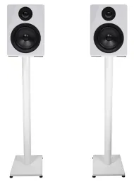 Pair Rockville APM5W 5.25" 250w Powered USB Studio Monitor Speakers+37" Stands