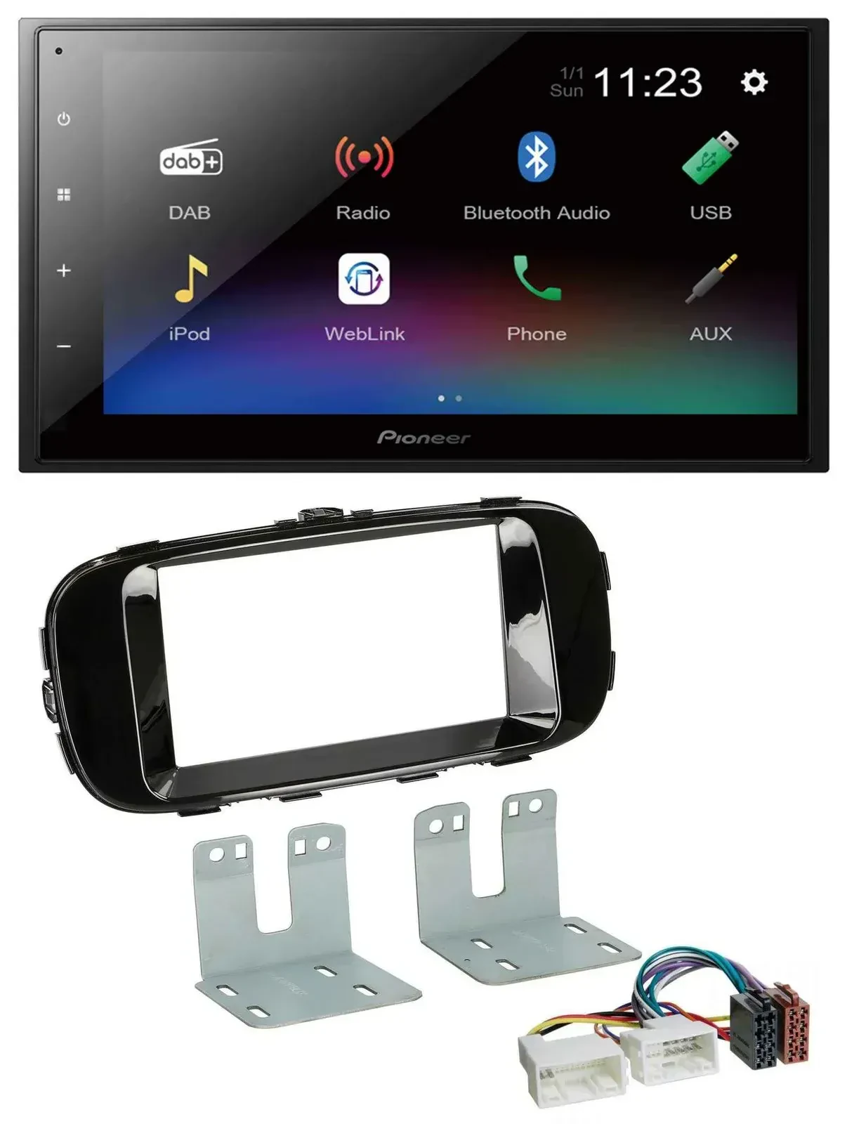 Автомагнитола для Kia Soul PS (с 2014) Pioneer 2-DIN USB Bluetooth DAB MP3 пиано-черный