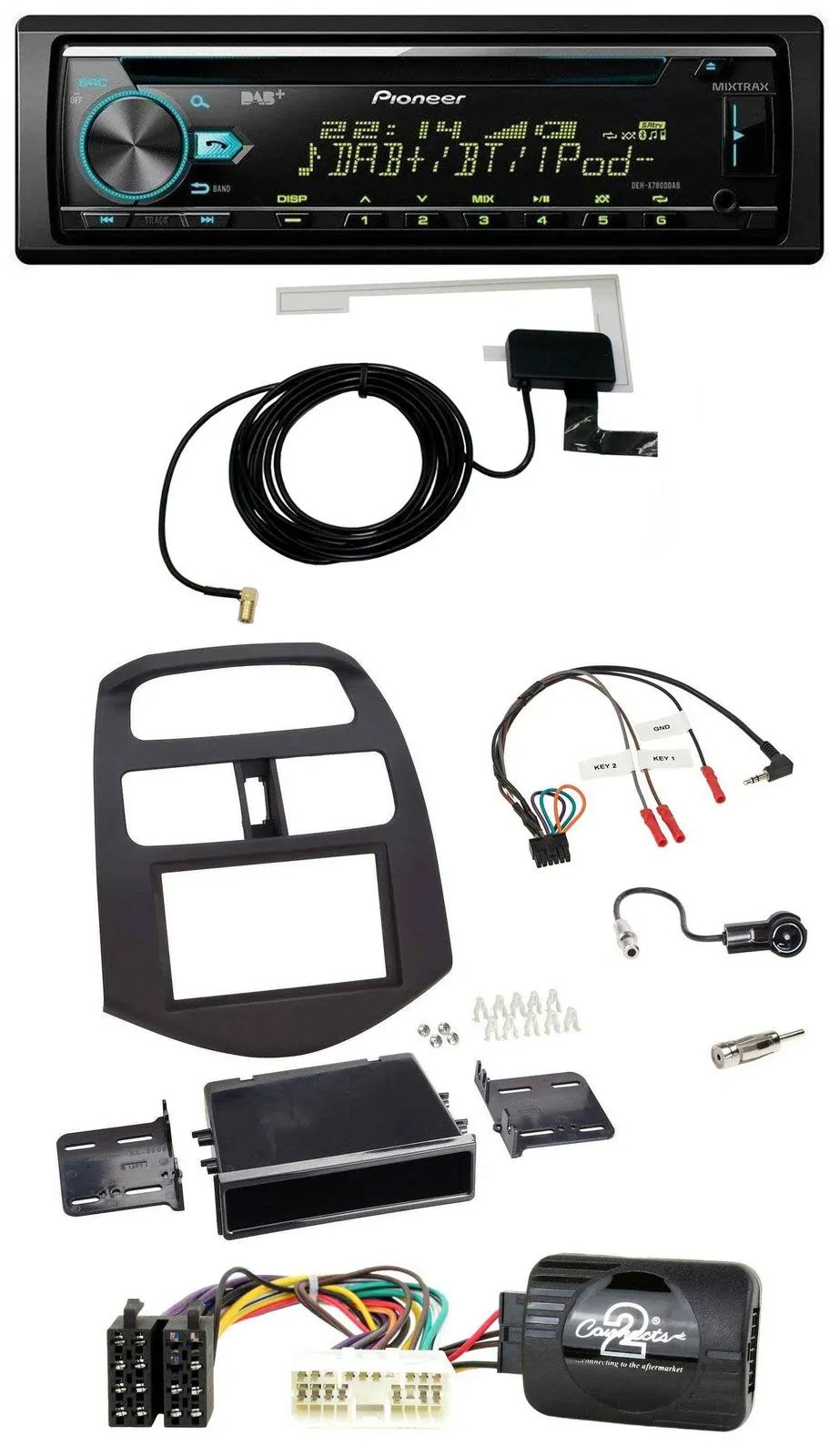 Pioneer MP3 Lenkrad CD USB DAB Autoradio für Chevrolet Spark KLM 2012-2013