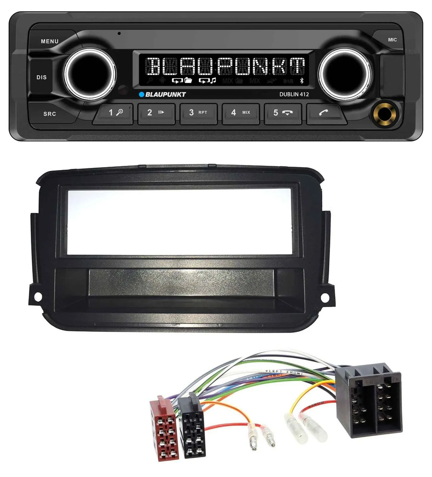 Автомагнитола для Smart ForTwo (451, с 2010) Blaupunkt Bluetooth, USB, AUX, MP3