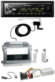 Автомагнитола Pioneer Bluetooth DAB USB, совместима с кнопками на руле, навигация, для Kia Sportage 3 (2010–2015), серебристая