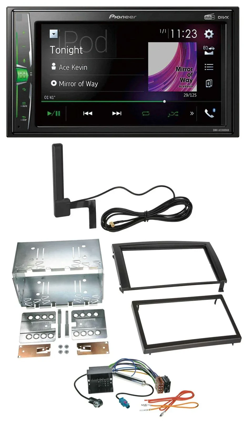 Pioneer MP3 DAB AUX 2DIN Bluetooth Autoradio für Skoda Fabia 6Y Facelift 2004-20
