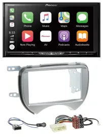 Pioneer 2DIN MP3 USB DAB DVD Bluetooth Autoradio für Nissan Micra 2010-2013 silb