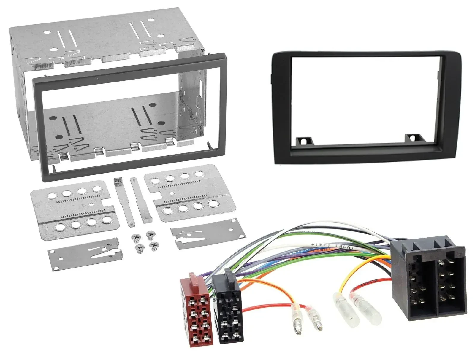 Einbauset Doppel DIN Autoradio für Fiat Idea ab 05 schwarz