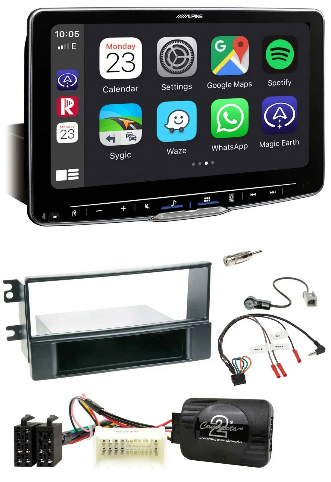 Автомагнитола для Kia Sportage II 2008-2010 Alpine Bluetooth USB DAB