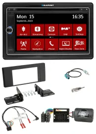 Blaupunkt 2DIN USB DAB Lenkrad Bluetooth TMC Navigation für Land Rover Range Rov