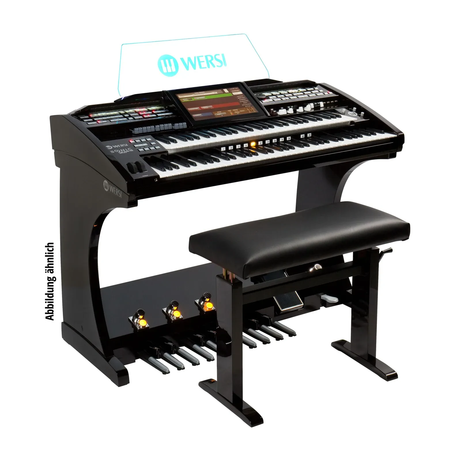 WERSI OAX600LS Elektronische Orgel Schwarz Metallic inkl. Lautsprecher Sitzbank
