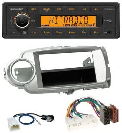 Continental MP3 Bluetooth AUX USB Autoradio für Toyota Yaris (11-14) - silber