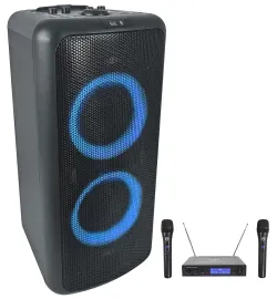 Rockville ELITE PARTY 65 Bluetooth House Party Speaker w/LED'S+(2) Wireless Mics