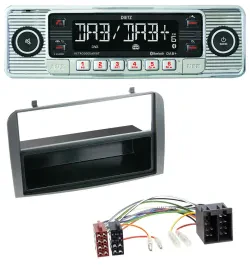 Dietz Bluetooth MP3 DAB USB Autoradio für Alfa Romeo 147 GT Ablagefach anthrazit