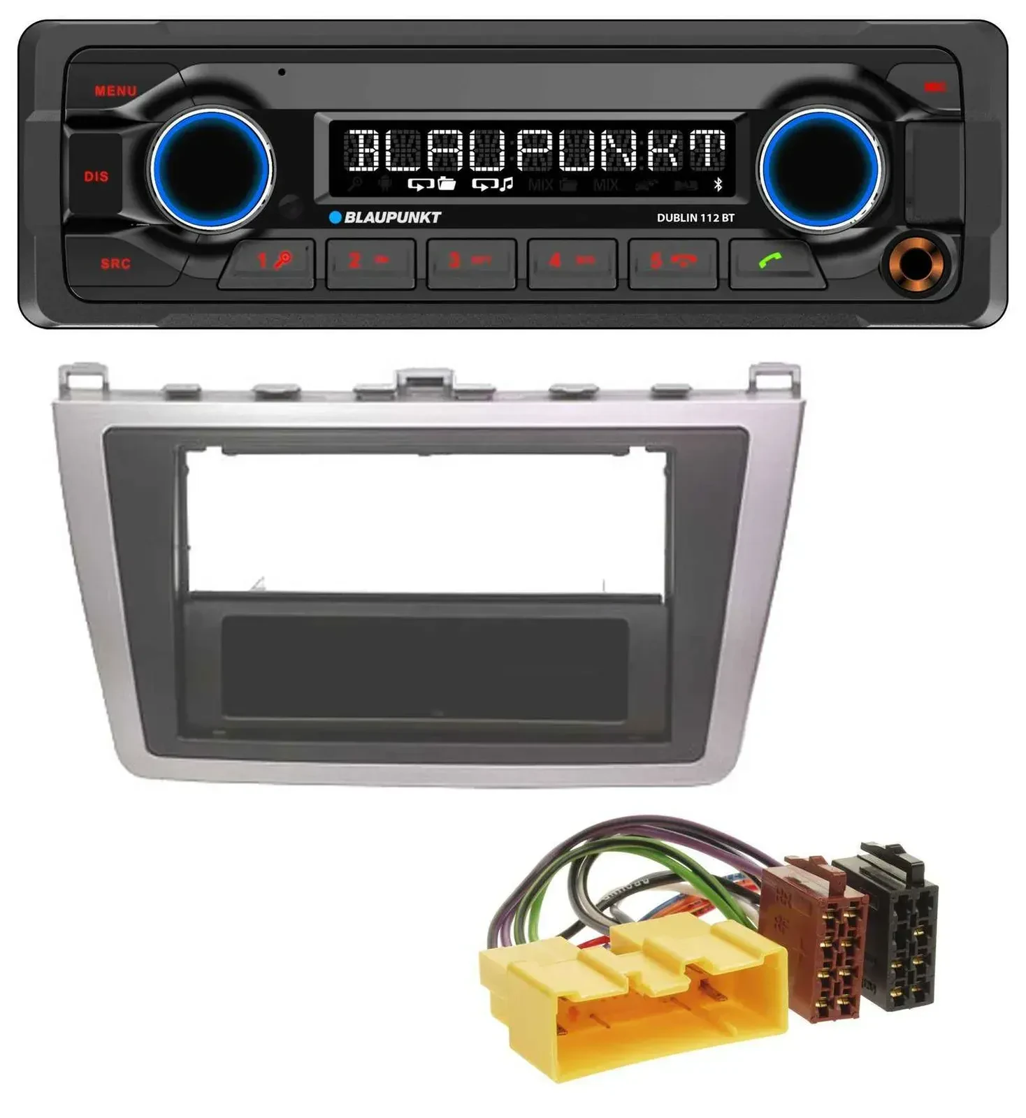 Blaupunkt MP3 Bluetooth USB AUX Autoradio für Mazda 6 (08-12) silber schwarz