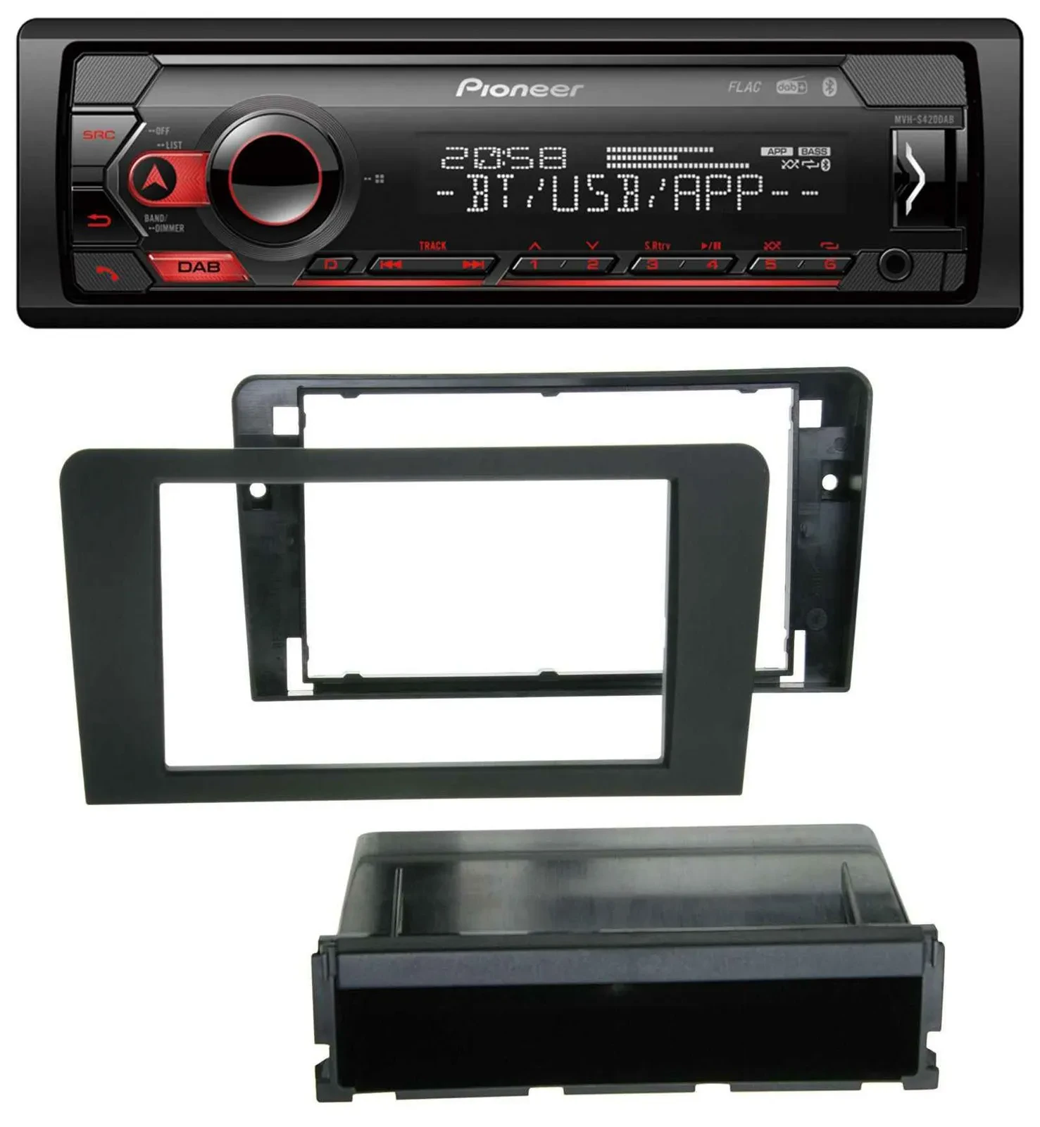 Автомагнитола Pioneer USB DAB Bluetooth для Audi A3 8P (2003–2012), поддержка кнопок на руле, совместима с Bose активной системой