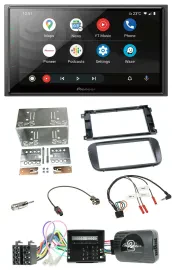 Автомагнитола Pioneer 2-DIN, DAB, Bluetooth, USB, поддержка управления с руля, для Ford S-Max/Mondeo