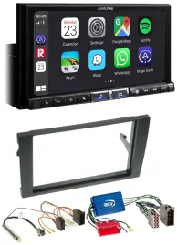 Alpine 2DIN DAB USB MP3 Bluetooth Autoradio für Audi A4 B6 B7 01-08 Aktivsystem