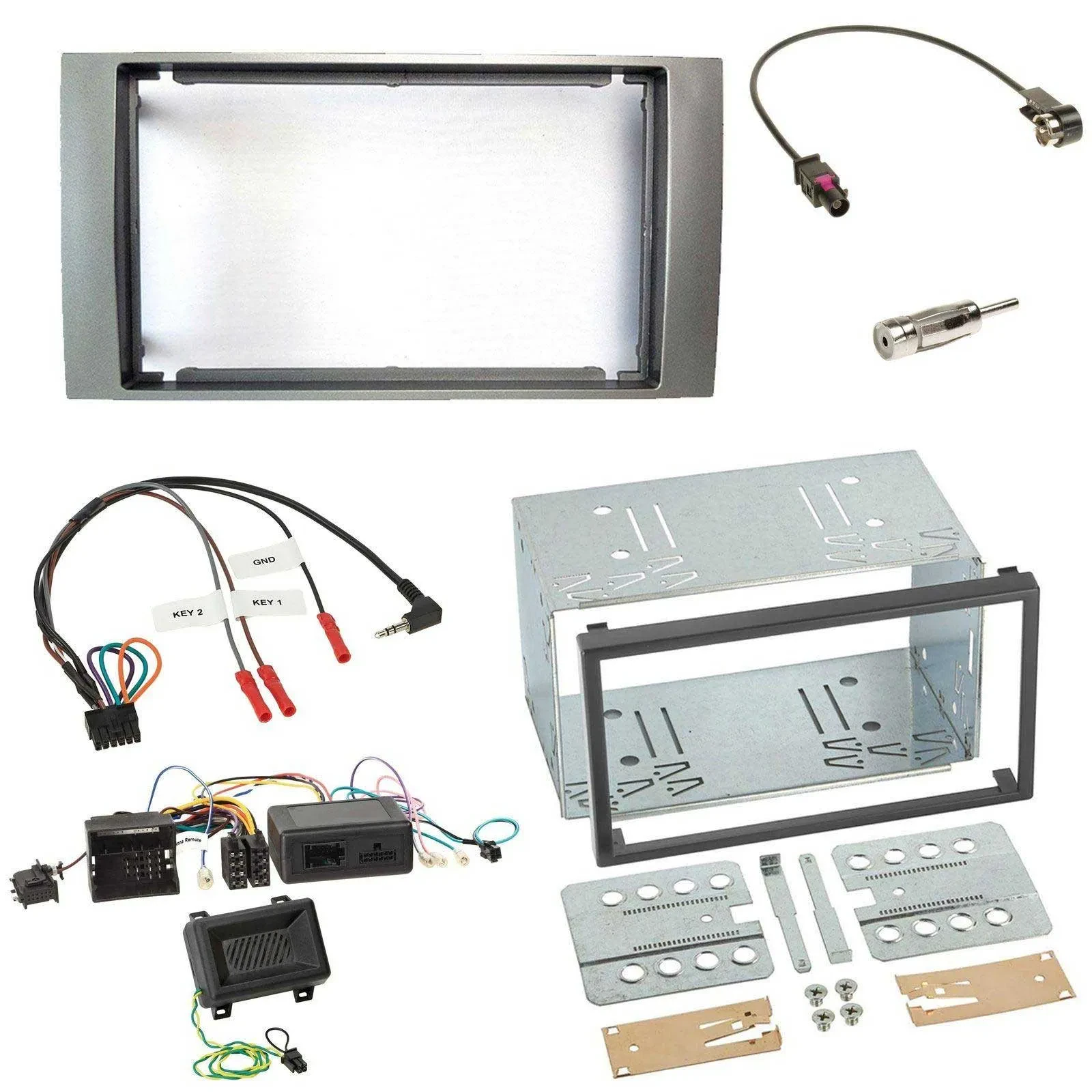 Автомагнитола Caraudio24 2 DIN, для Ford Kuga 2008–2012, серебристая