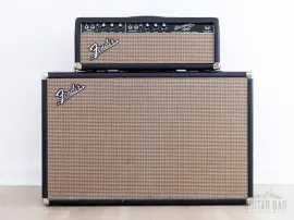 1965 Fender Bassman Black Panel AA165 Pre-CBS Vintage Tube Amp Head & 2x12 Cab