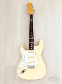 Электрогитара Fender Stratocaster 1962 Vintage Reissue ST62-55L SSS Left-Handed Olympic White w/case Japan 1987