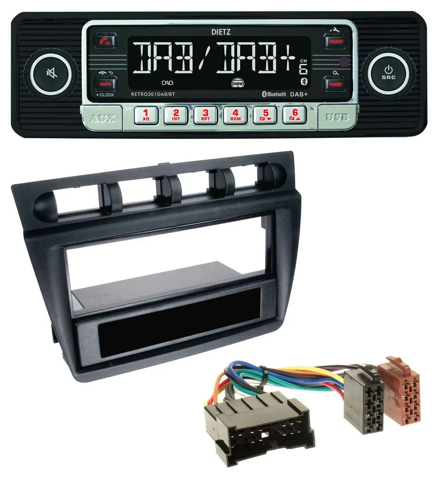 Dietz USB DAB MP3 Bluetooth Autoradio für Kia Picanto (ab 2006) - schwarz