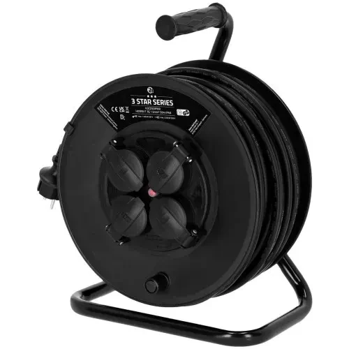 Удлинитель сетевой Adam Hall 3 STAR CD 50 PWR на катушке, 50 м, 4 x Schuko, IP44, 3 x 1.5 мм²