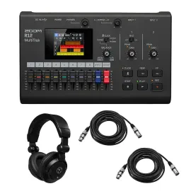 Zoom R12 MultiTrak Portable Digital Recorder and Control Surface, Bundle with TA