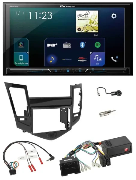 Pioneer Lenkrad Bluetooth USB 2DIN DAB Autoradio für Chevrolet Cruze 05/2009-201