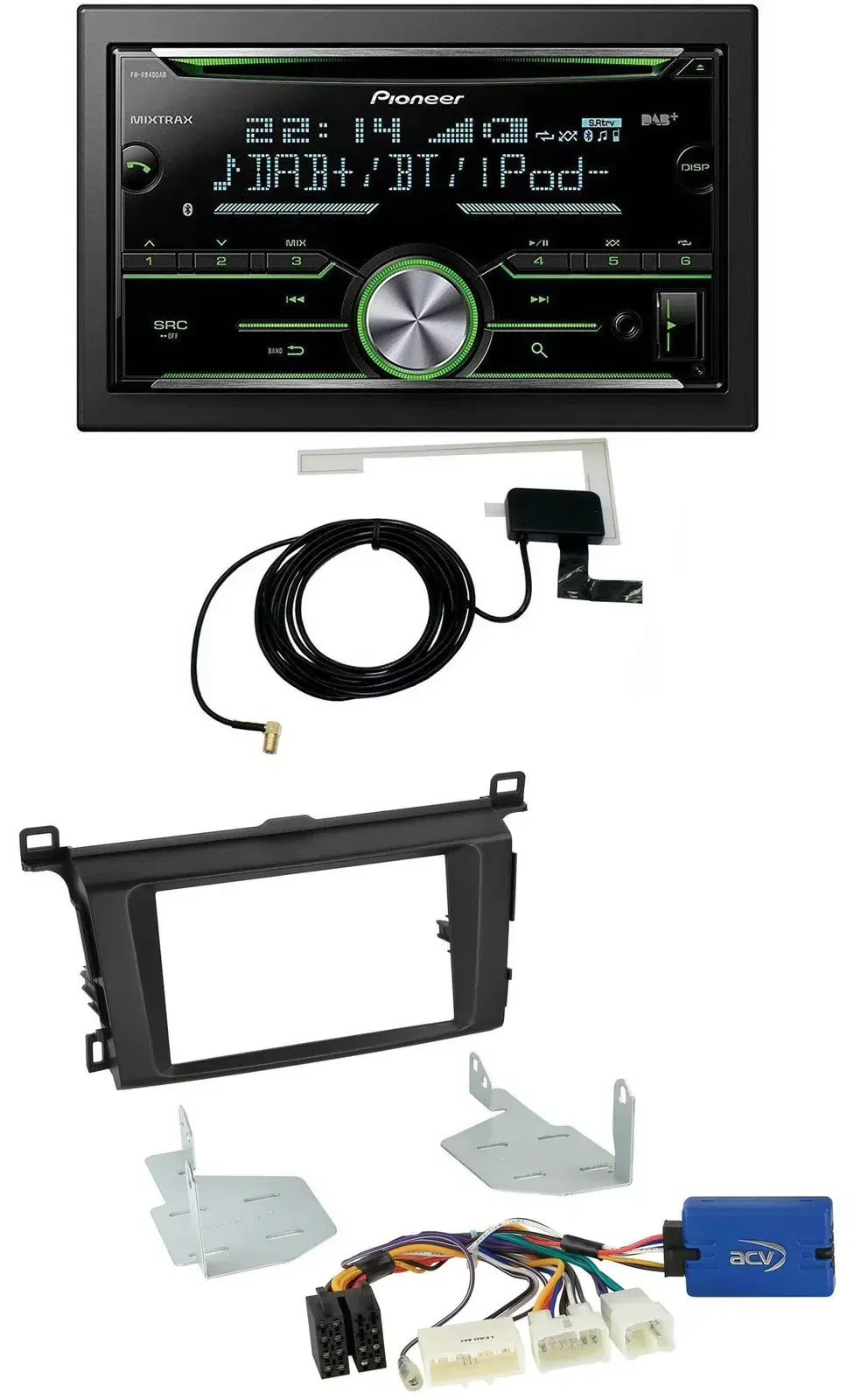 Pioneer CD USB MP3 Bluetooth 2DIN DAB Autoradio für Toyota RAV 4 (ab 2013)
